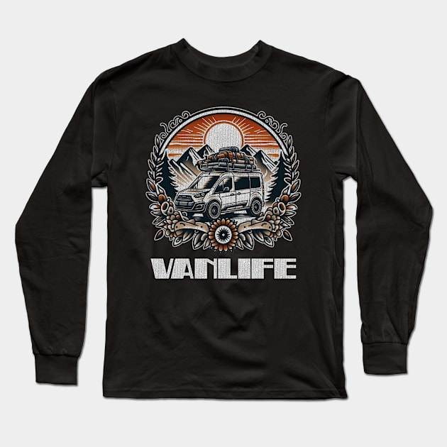 Vanlife transit connect Long Sleeve T-Shirt by Tofuvanman